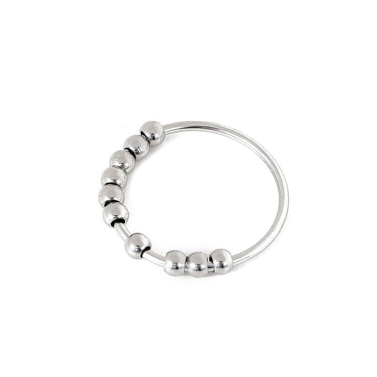 Ring roterande pärlor Anti-stress