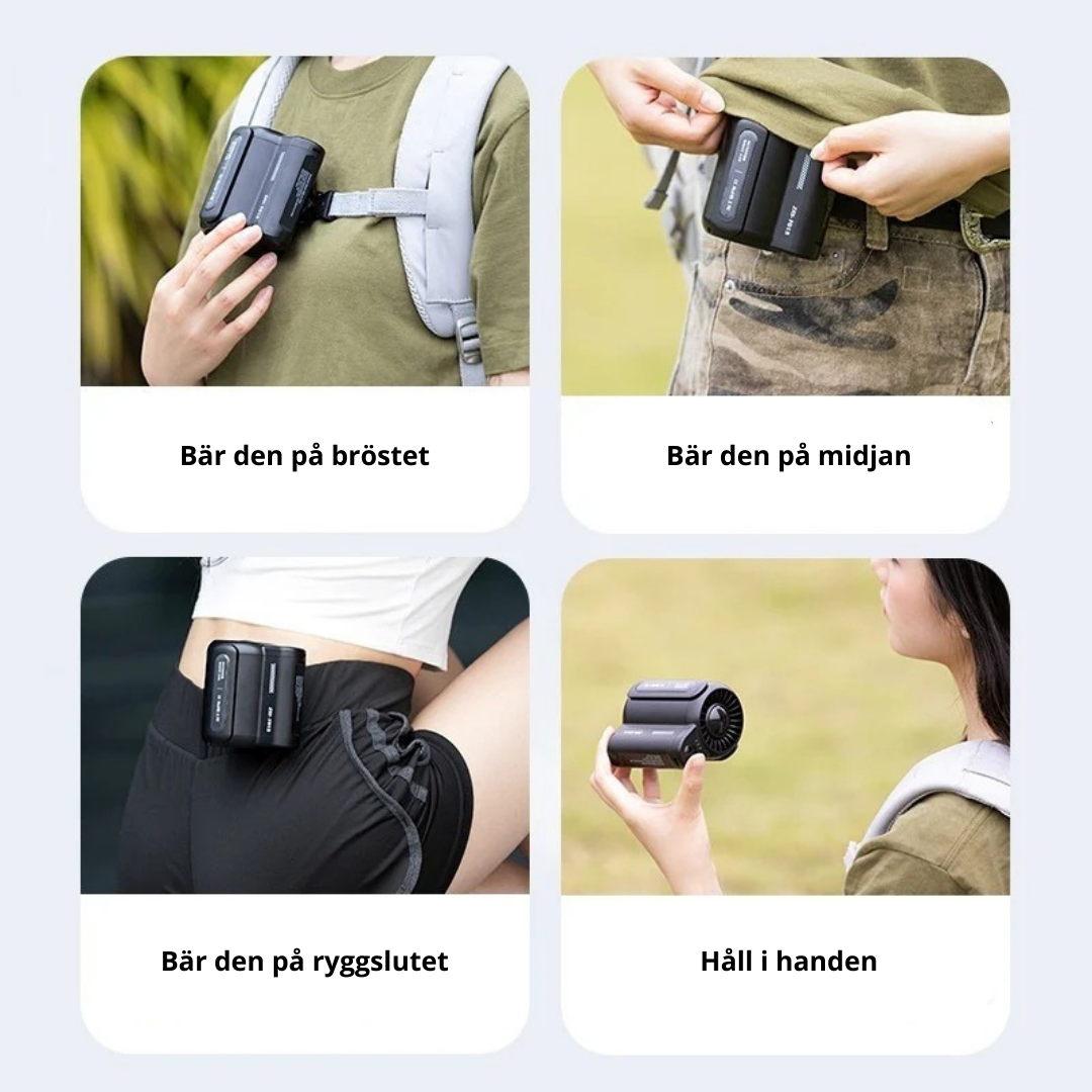 Bärbar Liten Luftfläkt - Sport
