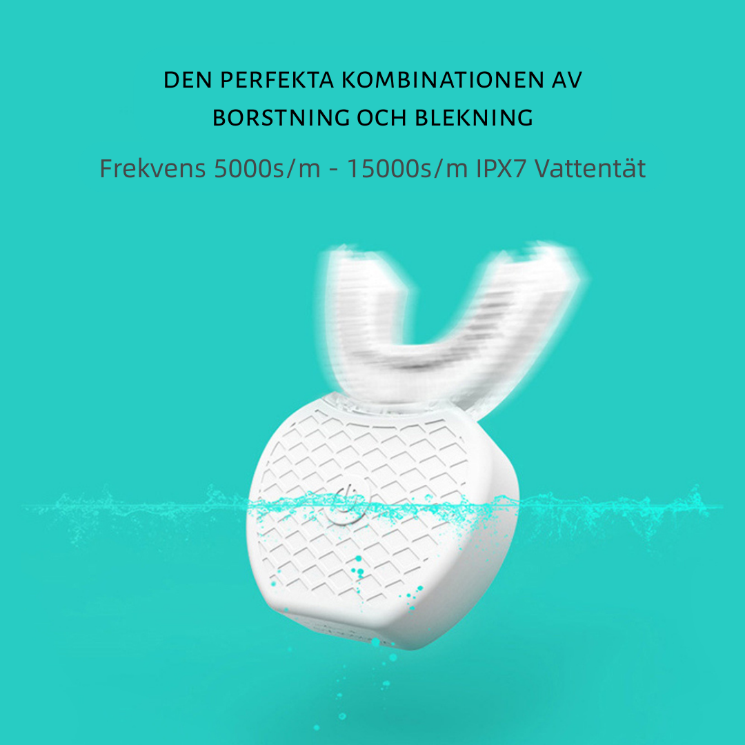 360 ° Helautomatisk Tandborste & Tandblekning blått ljus