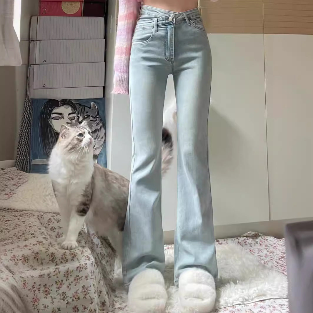 Trendiga Jeans hög midja