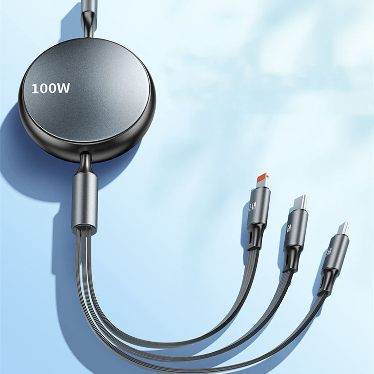 Teleskopisk 100W Snabbladdare - 3i1