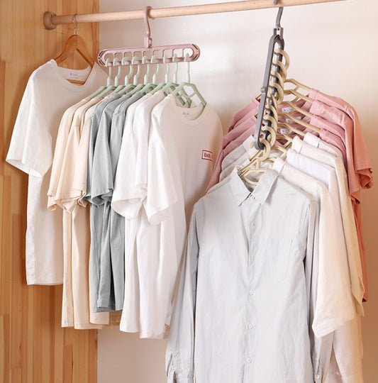 Nine-Hole Clothes Hanger - Maximize Space