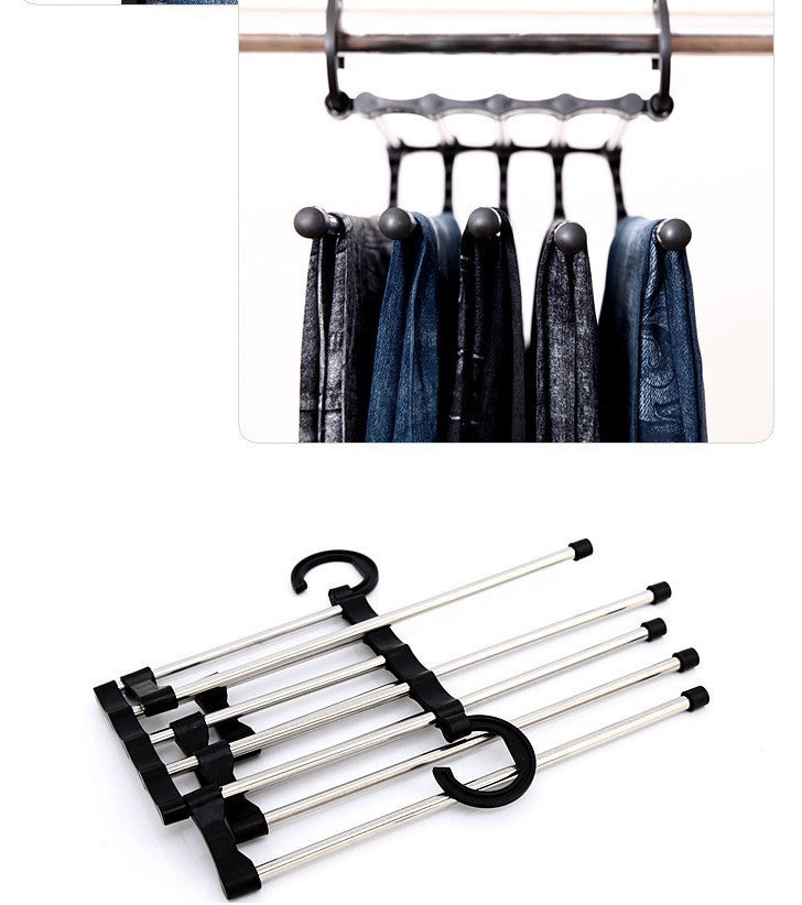 5 in 1 Wardrobe Hanger - Multifunctional in Stainless Steel 