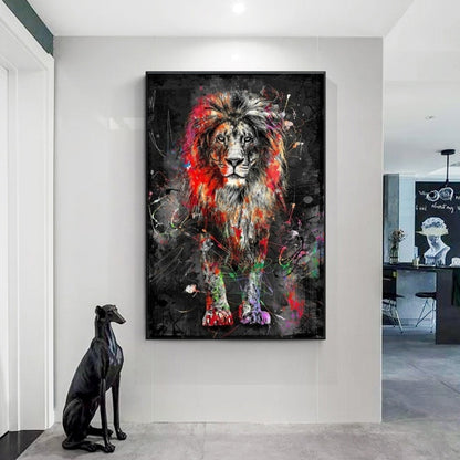 Poster | Färgglatt Lejon