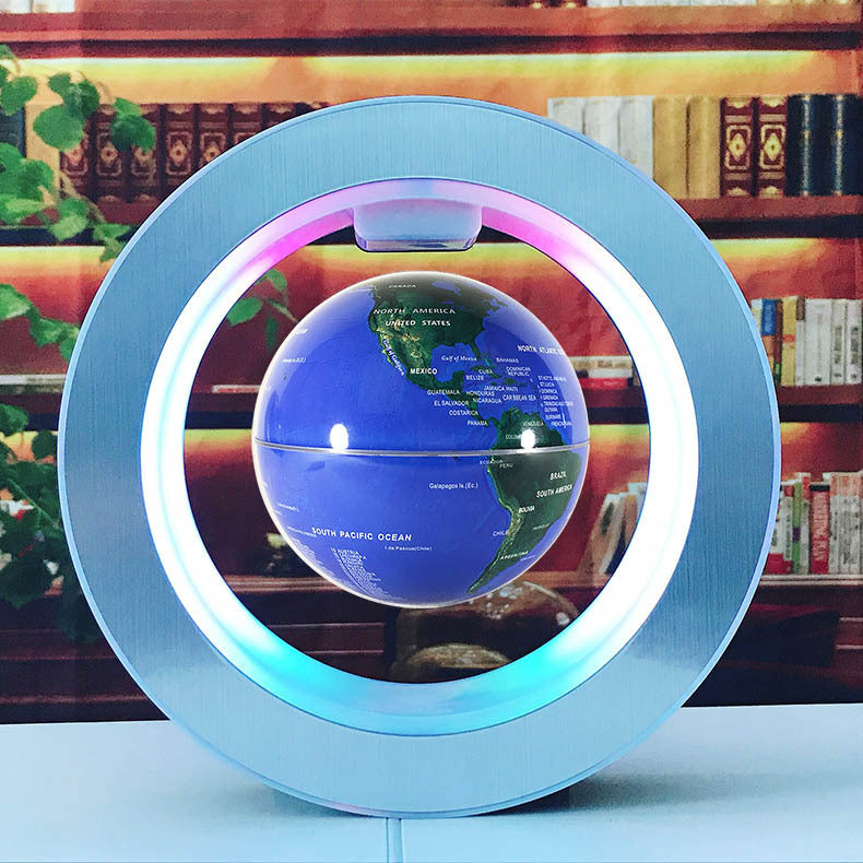 Round Levitating World Map LED