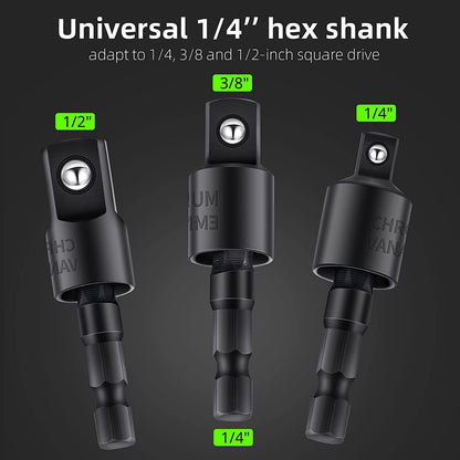 Universal 1/4" hex adapter - 1/2" 1/4" 3/8"