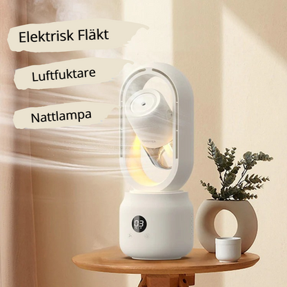 Vattenkyld Luftfuktare + Bladlös Fläkt