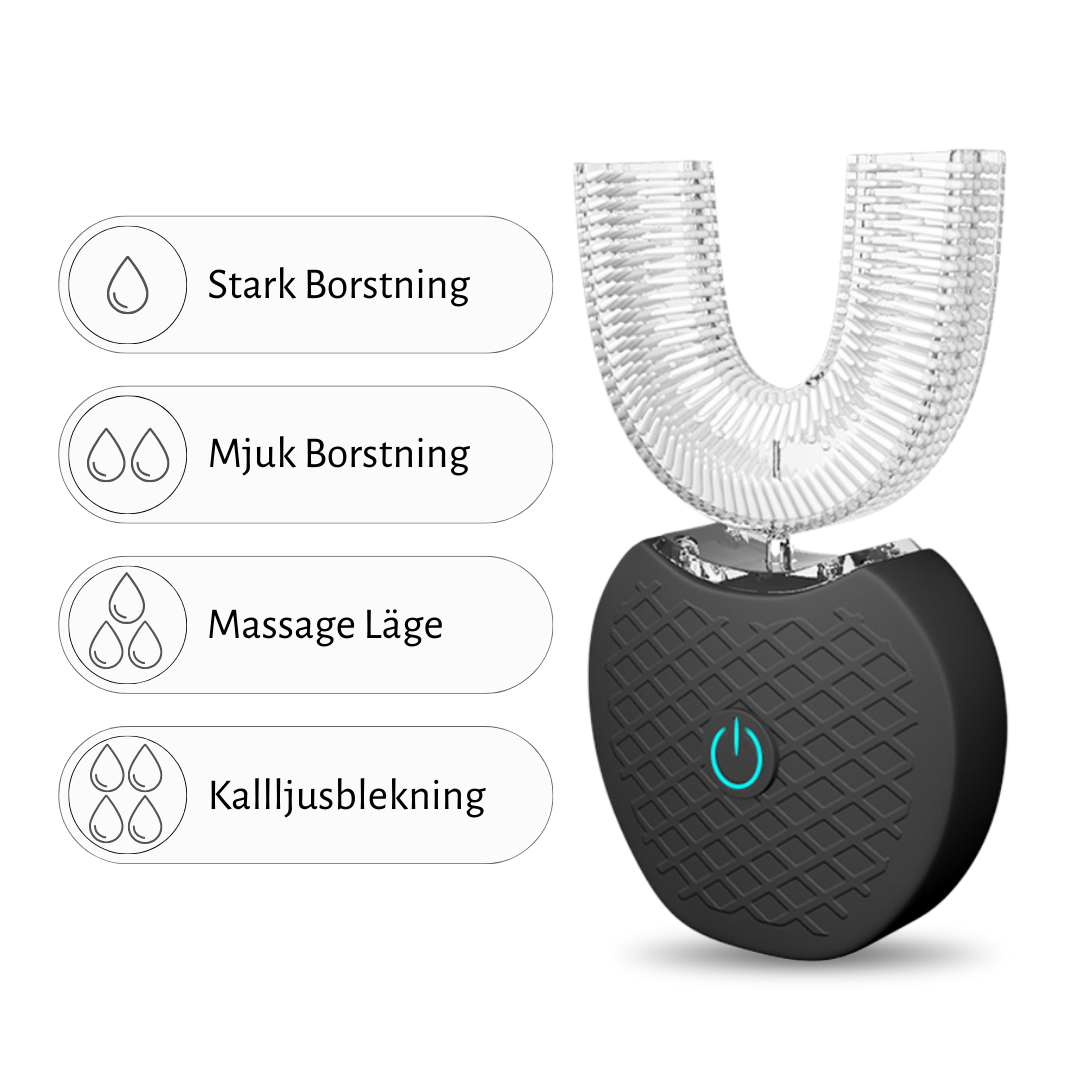 360 ° Helautomatisk Tandborste & Tandblekning blått ljus