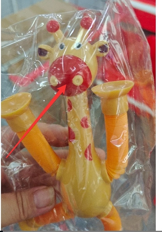 Giraff med poptuber - Anti-stressleksak