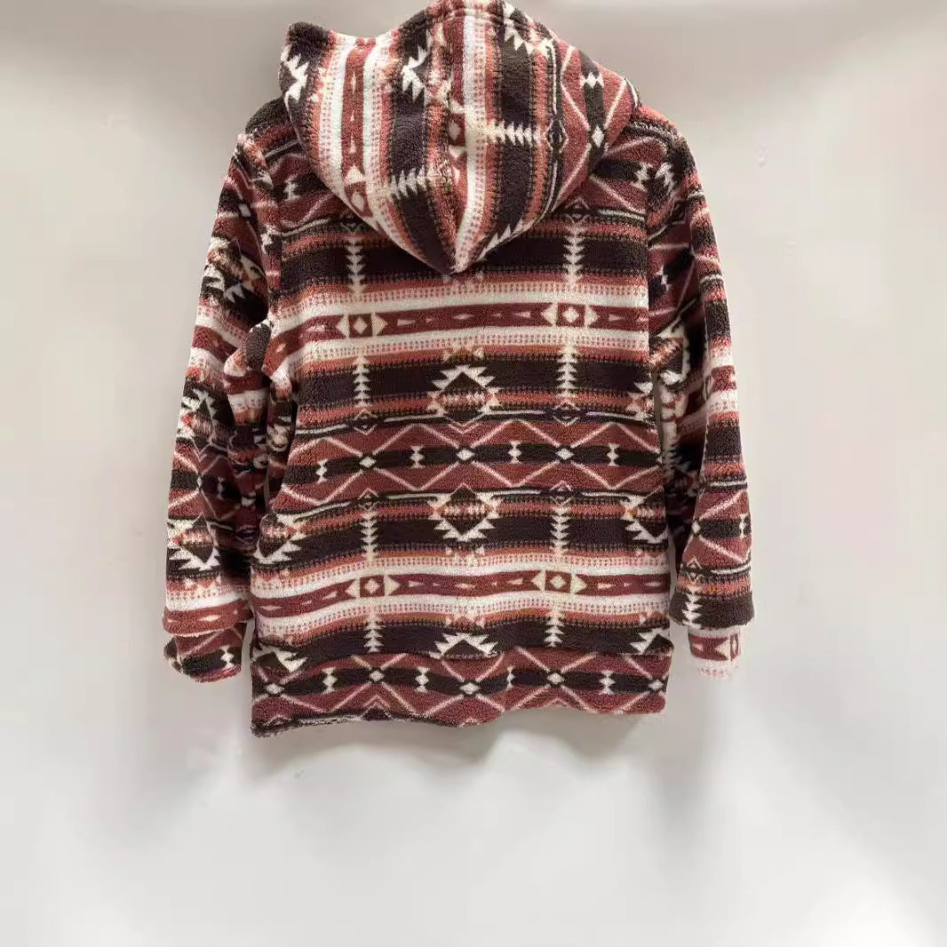 Warm Zip Jacket with pattern