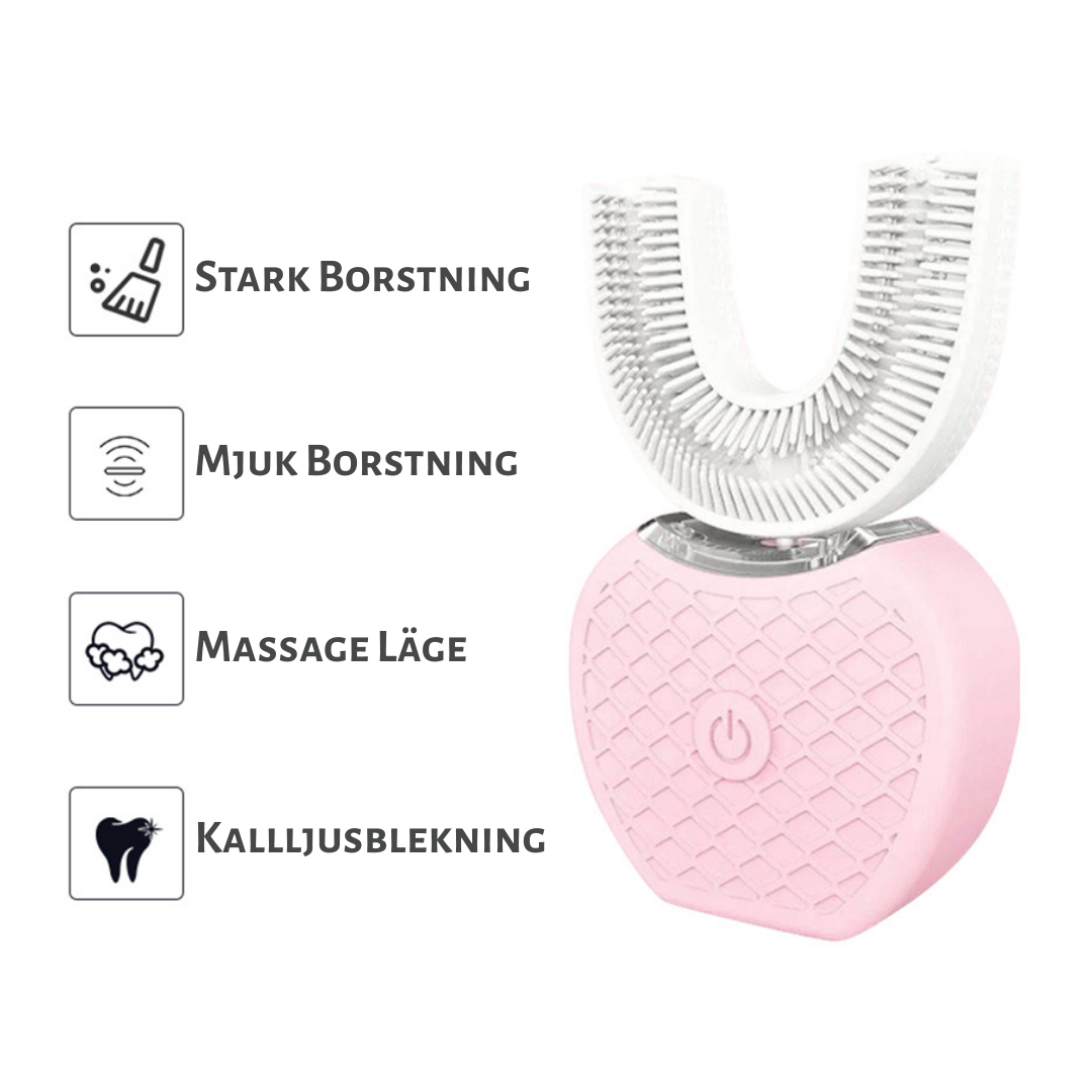 360 ° Helautomatisk Tandborste & Tandblekning blått ljus
