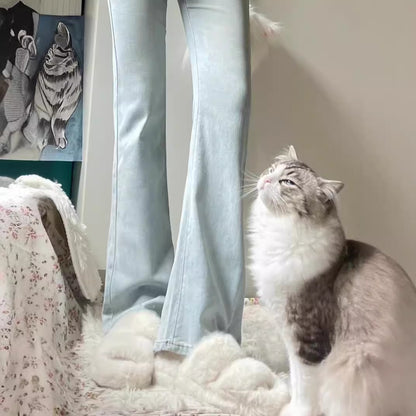Trendiga Jeans hög midja