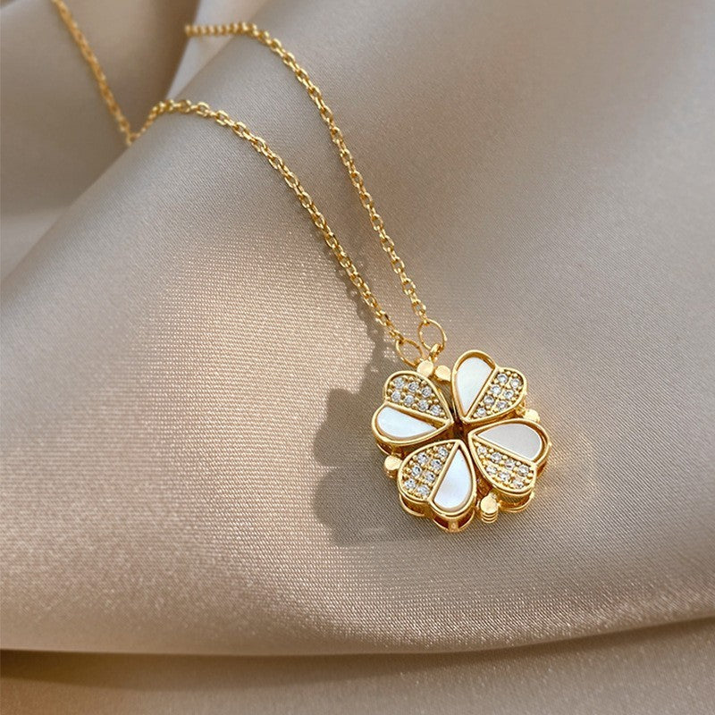 Luxurious Four Leaf Clover Jewelry, Stainless Steel