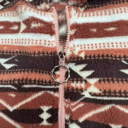 Warm Zip Jacket with pattern