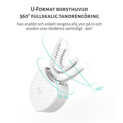 360 ° Helautomatisk Tandborste & Tandblekning blått ljus