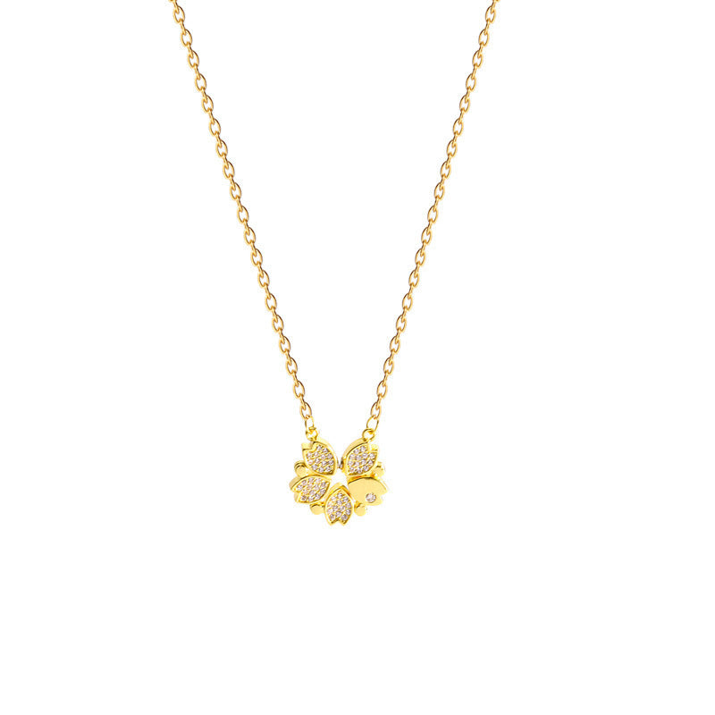 Luxurious Four Leaf Clover Jewelry, Stainless Steel