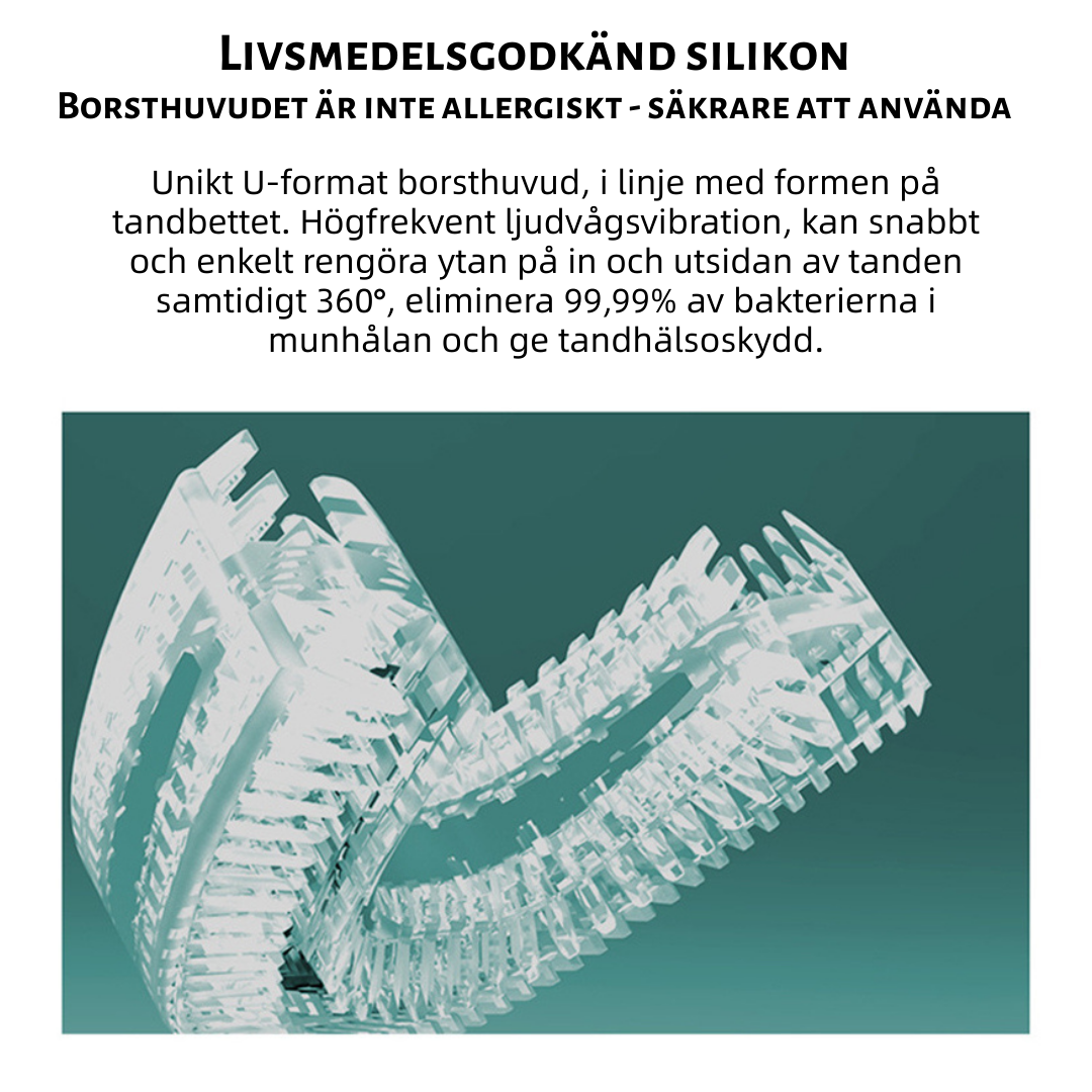 360 ° Helautomatisk Tandborste & Tandblekning blått ljus