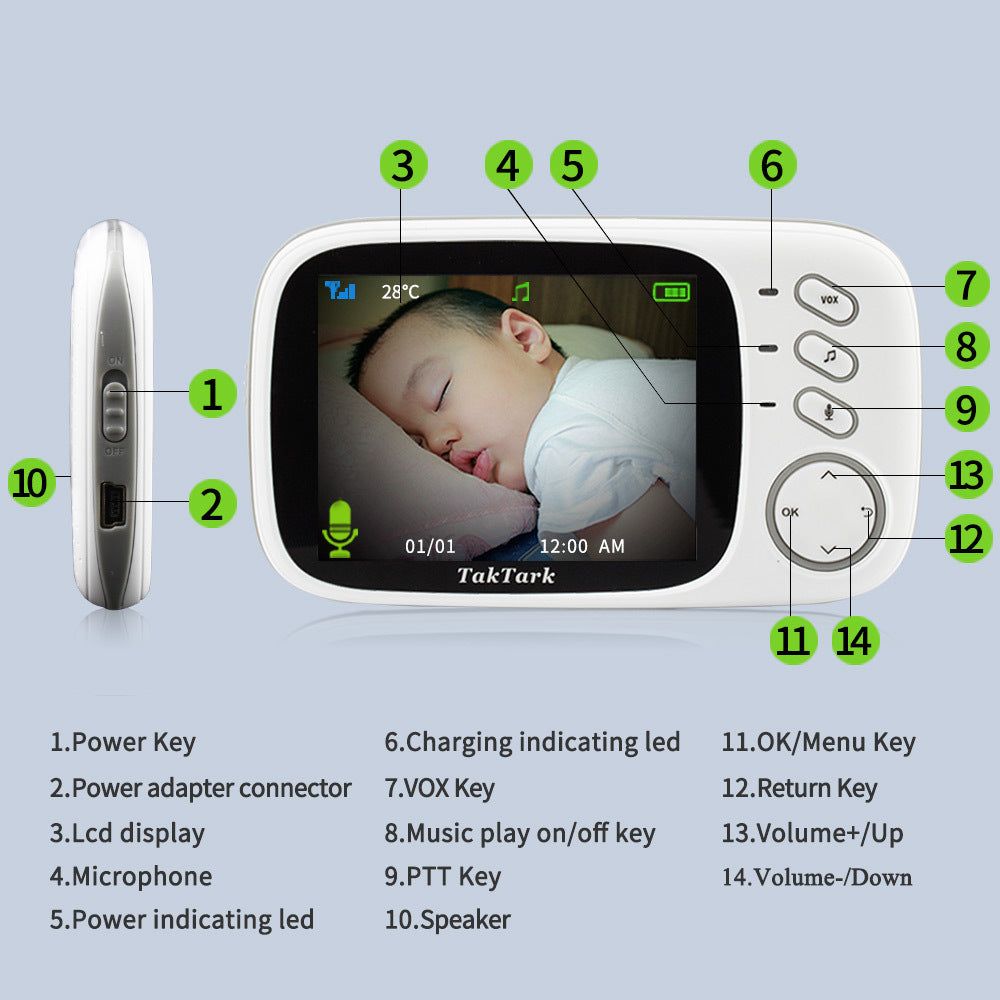 3.2" Digital Babyvakt/Monitor