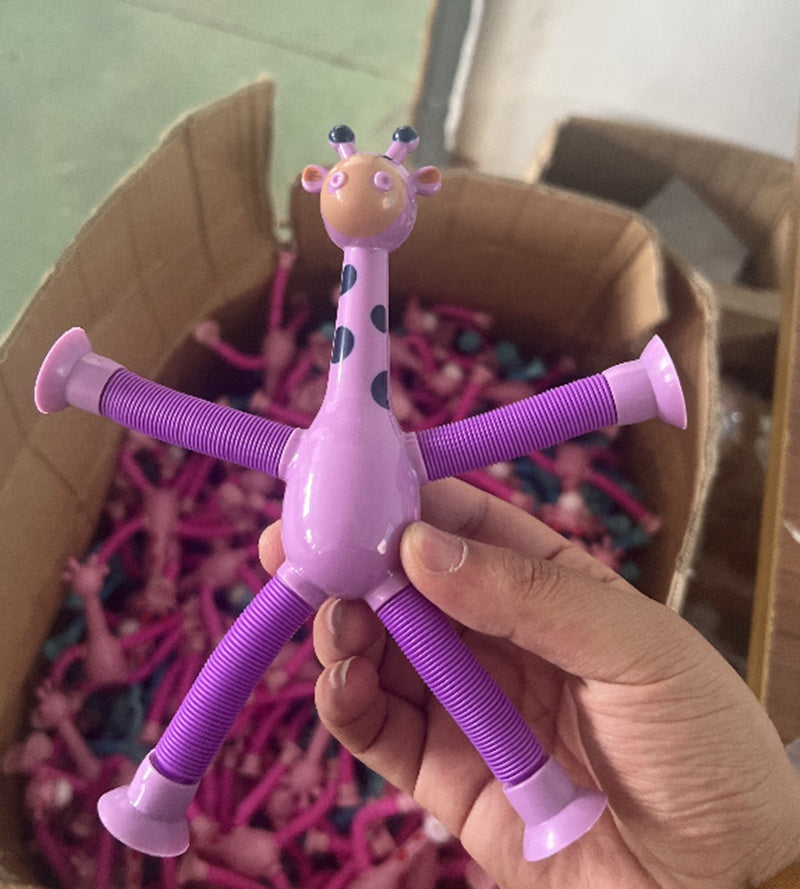 Giraff med poptuber - Anti-stressleksak