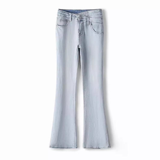 Trendiga Jeans hög midja
