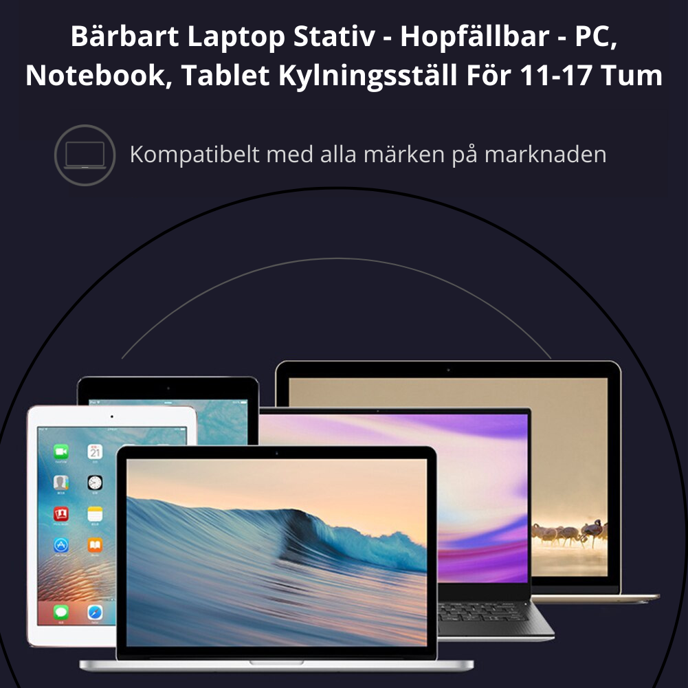 Justerbart Laptop Stativ - Portabel