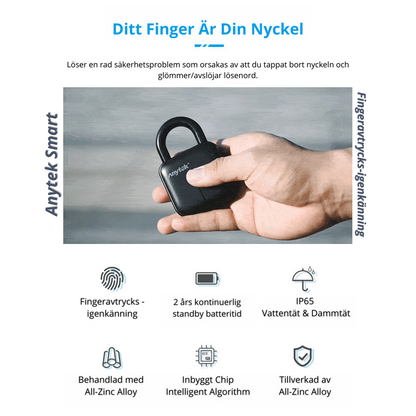 ANYTEK L3 Waterproof Fingerprint Padlock