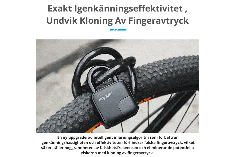 ANYTEK L3 Waterproof Fingerprint Padlock