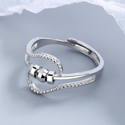 Ring Silvrig - Anti-stress framtagen 'Justerbart mått'