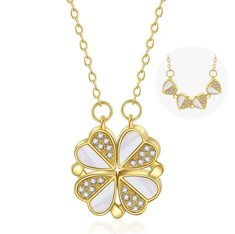 Luxurious Four Leaf Clover Jewelry, Stainless Steel