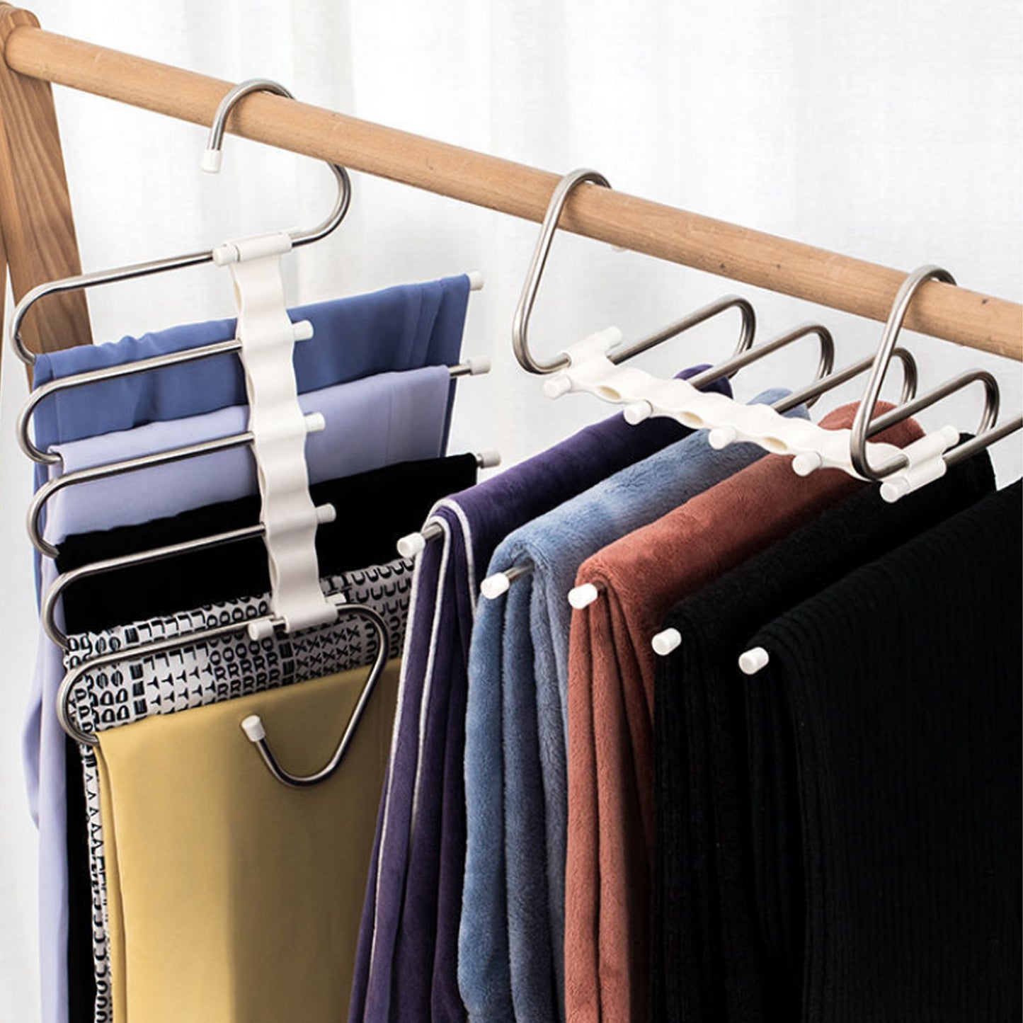 5 in 1 Wardrobe Hanger - Multifunctional in Stainless Steel 