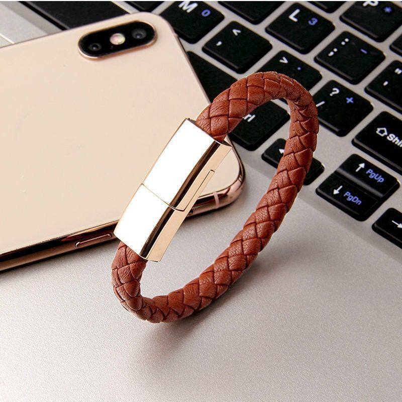 Läderarmband - Laddare USB