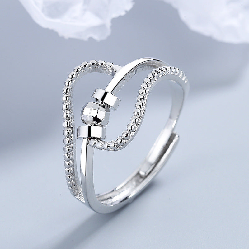 Ring Silvrig - Anti-stress framtagen 'Justerbart mått'
