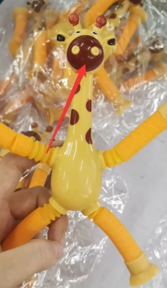 Giraff med poptuber - Anti-stressleksak