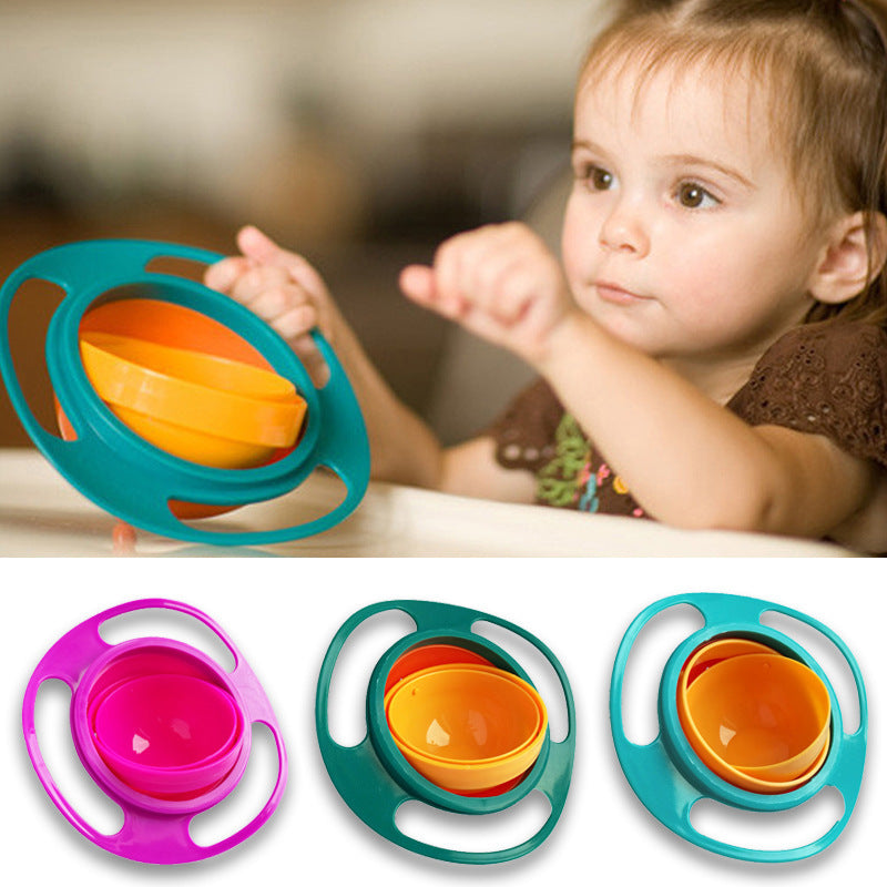 360°Gyro Rotating Spill-Proof Bowl