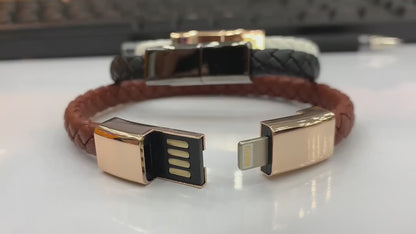 Läderarmband - Laddare USB