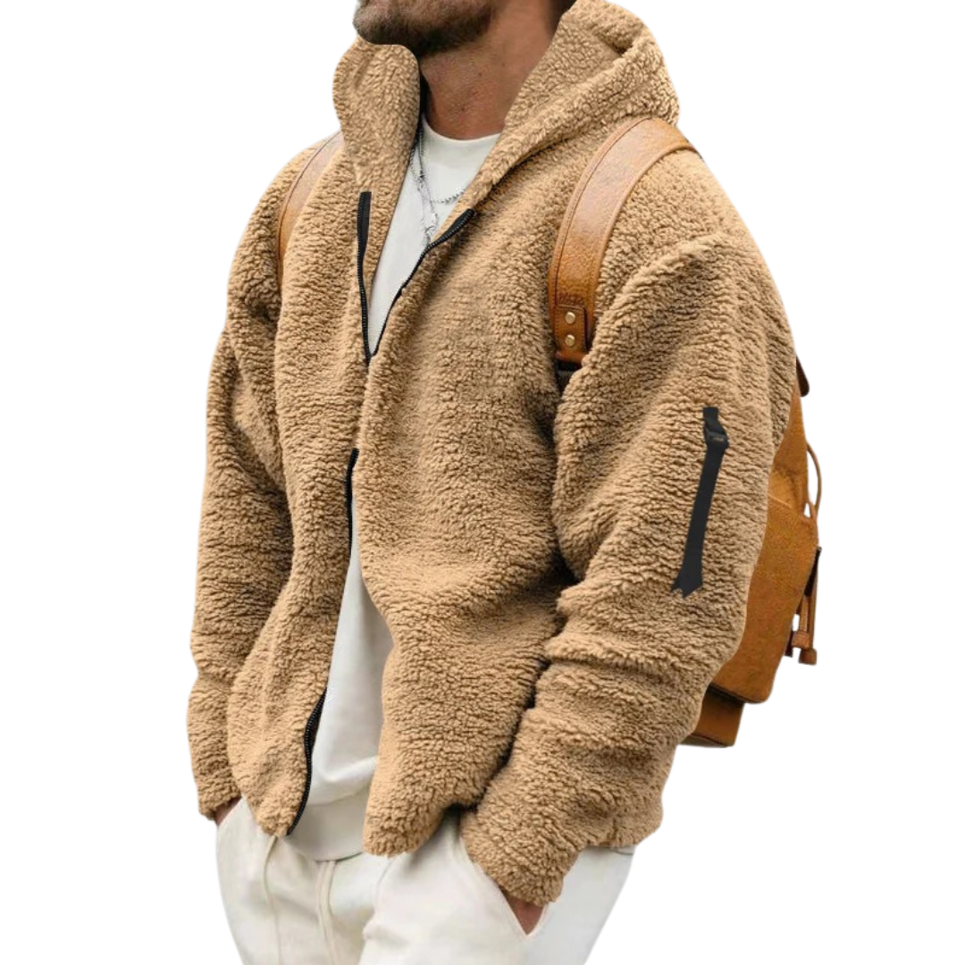 Plysch Jacka för män, höst och vinterfleece