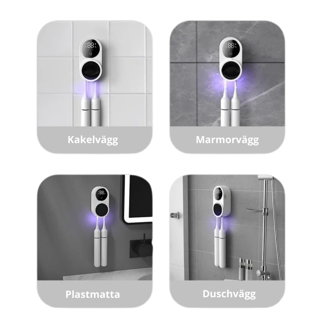 Tandborsthållare Steraliserare UV - Desinfektion