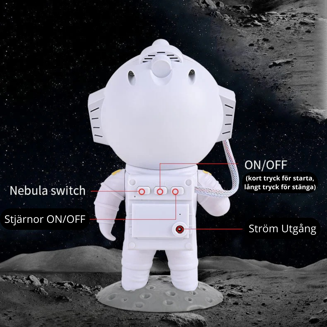 Astronaut Stjärnljusprojektor Nattlampa
